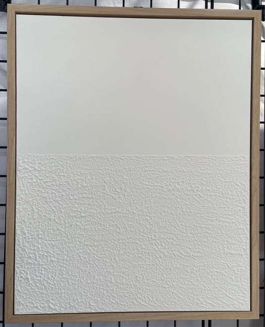 Pure White with Natural Floating Frame (24” x 30”) - SALE